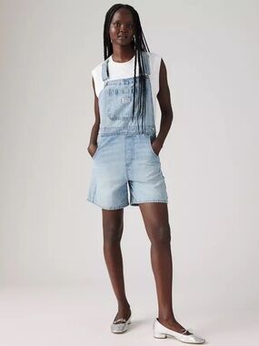 Levi's Light Blue Denim Shortalls